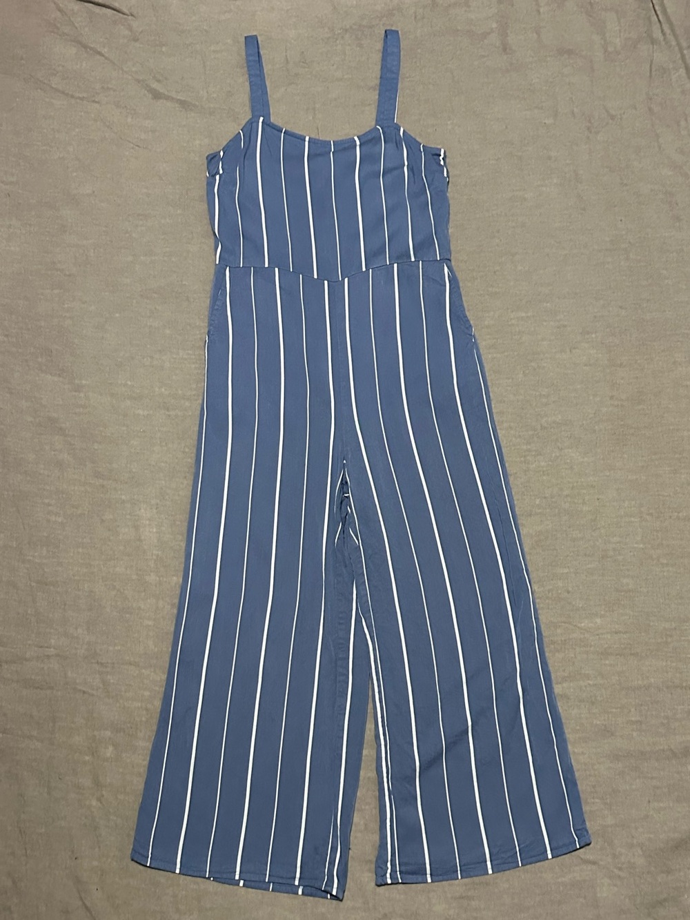 GAP Blue and White Vertical Stripe Girls One-Piece